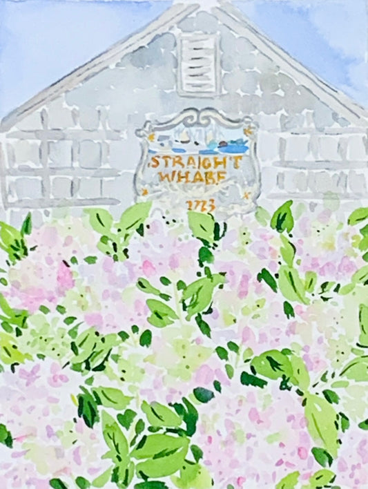 Straight Wharf in Bloom, Nantucket