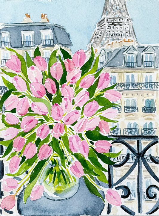 Tulips with an Eiffel View